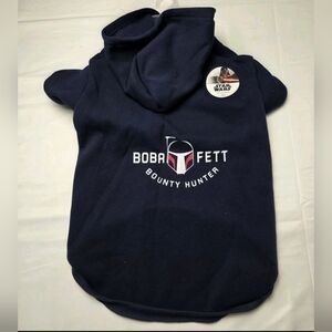 Disney Star Wars Boba Fett Bounty Hunter Dog Pet Hoodie Sweatshirt Size XL